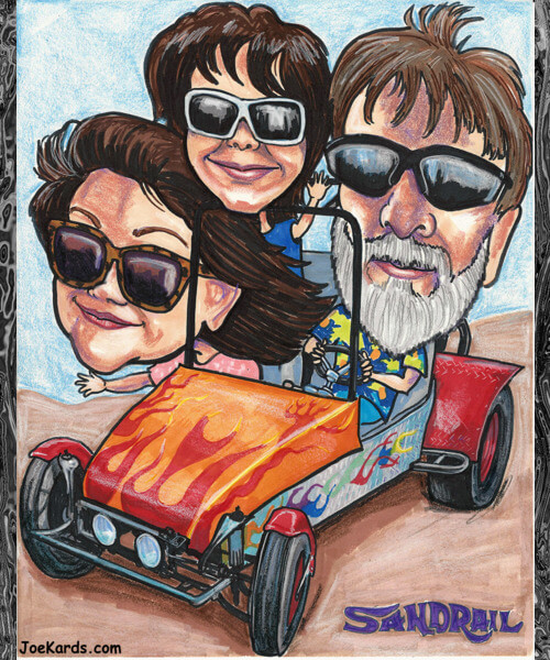 Marcus and family in the Sandrail